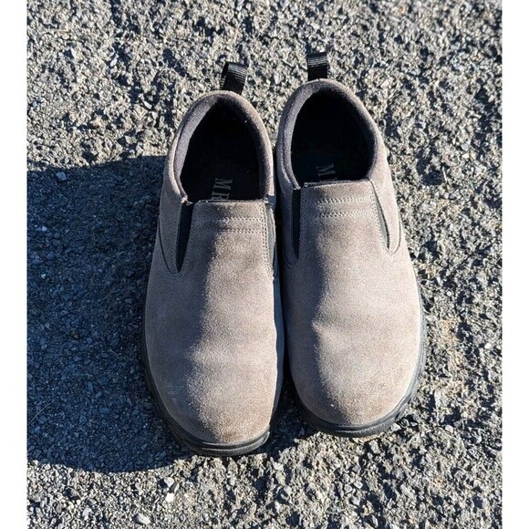 MRC Men's Size 8 Grey & Black Parker Suede Slip On Shoes - Picture 2 of 8